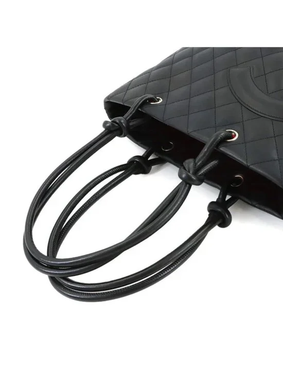 Chanel Cambon Line Tote Calfskin Black Silver - Picture 5 of 10